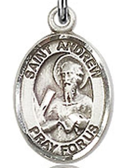 St Andrew The Apostle 50 Oval Sterling Silver Side Medal