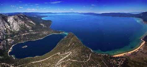 Lake Tahoe Aerial Panorama Emerald Bay Aerial Photograph By Brad