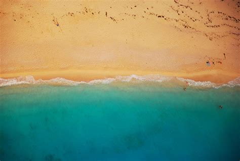 Beach Birds Eye View Ocean Sand Sea Seashore Beach Birds Eye