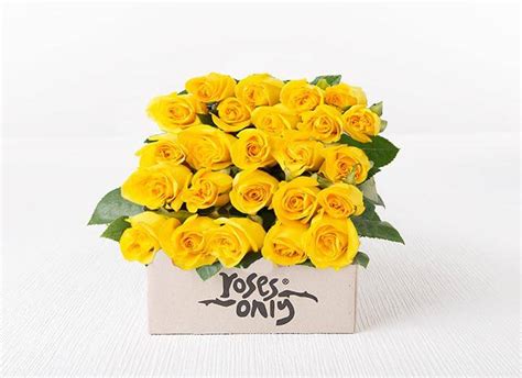 24 Yellow Roses T Box Roses Only Uk