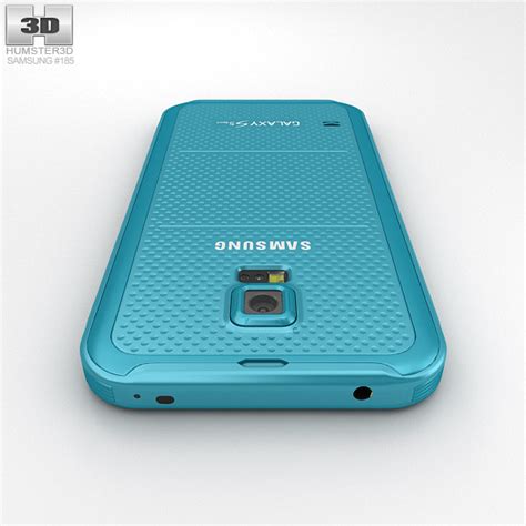 Samsung Galaxy S5 Sport Electric Blue 3d Model Humster3d