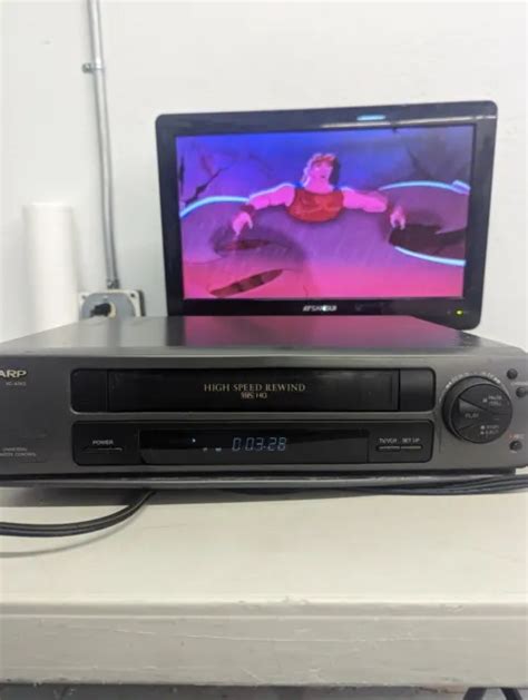 SHARP VC A343U VHS HQ VCR Player Recorder High Speed Rewind TESTED