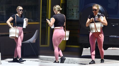 Jaw Dropping Hilary Duff’s Gym Look Reveals A Stunning Curvy Ass In Pink Leggings The Fappening