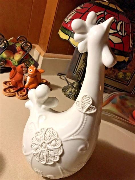 Folklore Ceramic Rooster White Tall By Home Essentials And Beyond