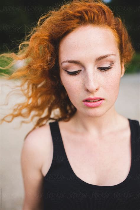 Portrait Of A Ginger Haired Woman By Stocksy Contributor Jovana