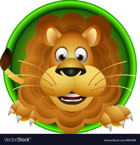 Cute Lion Head Cartoon Royalty Free Vector Image Free Vector Images