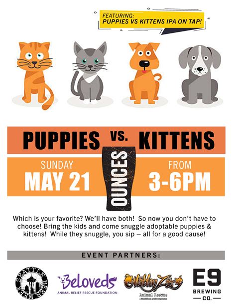 Puppies Vs Kittens — Ounces Taproom And Beer Garden