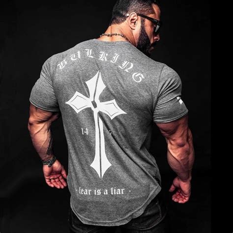Men Fashion Cotton Gyms Fitness Workout Tshirt Agodeal Bodybuilding