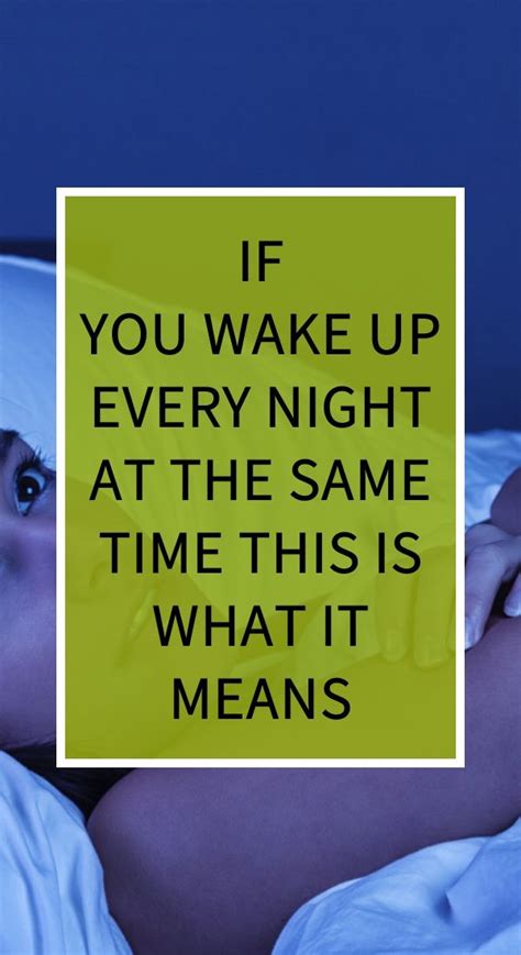If You Wake Up Every Night At The Same Time This Is What It Means