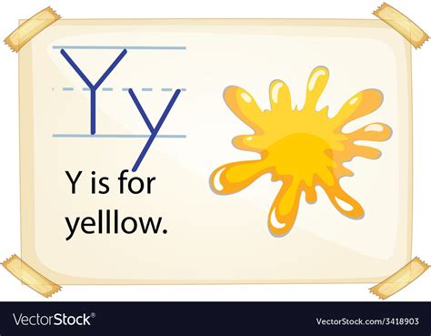 A Letter Y For Yellow Royalty Free Vector Image