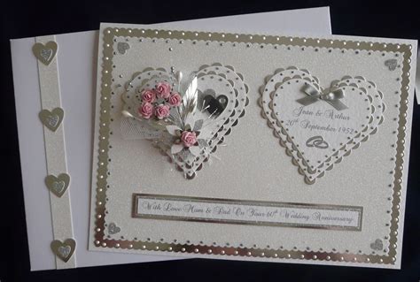 Personalised Diamond 60th Wedding Anniversary Card Box Any Colour