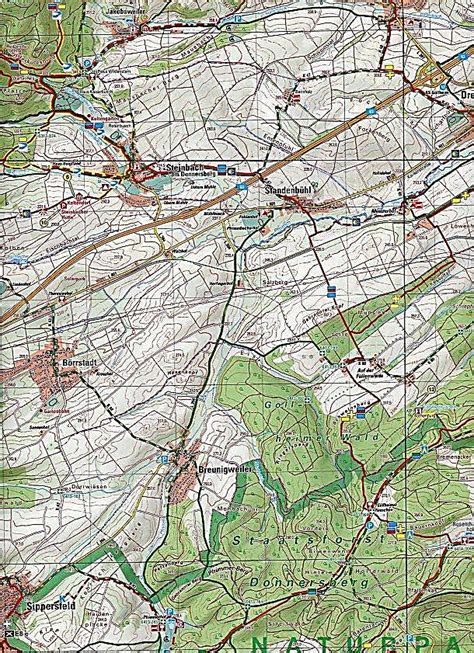 Topographische Karte Rheinland Pfalz Naturpark Pfälzerwald Buch