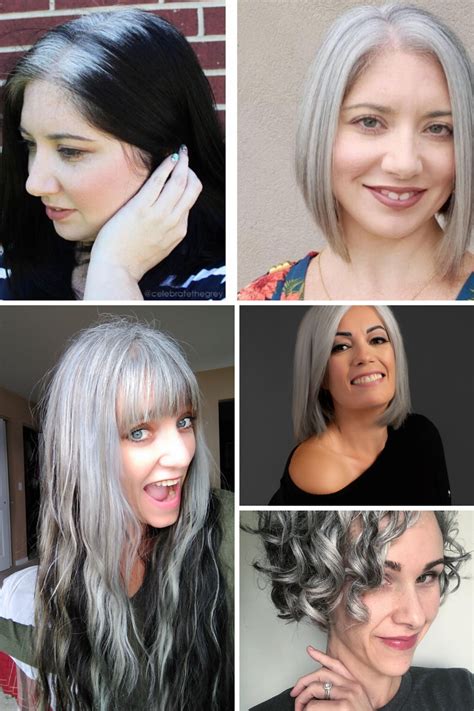 Gray Hair Transition Stories Hair Turning White Black Hair Dye Grey