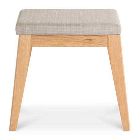 Erika Scandinavian Wooden Upholstered Stool The Design Edit