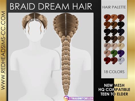 Braid Dream Hair Redheadsims Cc
