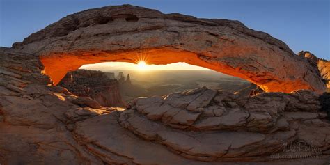 Sunrise At Mesa Arch Canyonlands National Park Near Moab Utah Usa