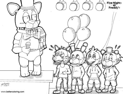 Fnaf Coloring Pages Chibi Bite Free Printable Coloring Pages