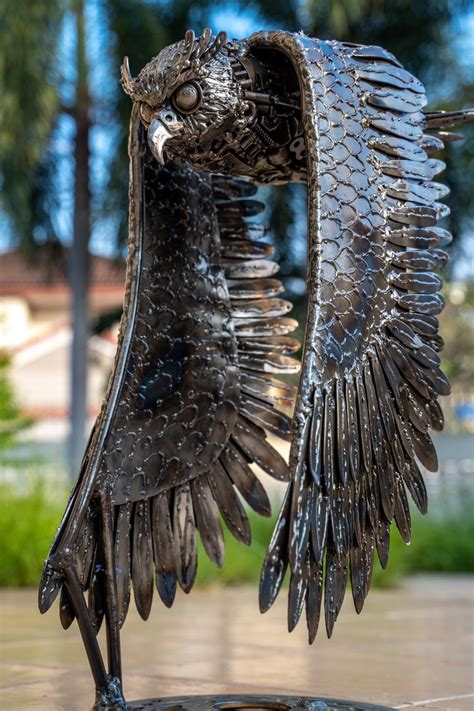 owl scrap metal artwork sculpture metal art sculpture recycled metal art metal artwork