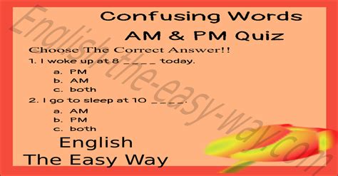 Ate And Eight Quiz Commonly Confused Words Commonly