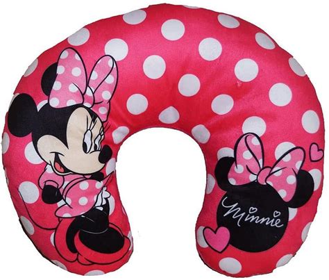 disney minnie mouse pink polka dot travel pillow