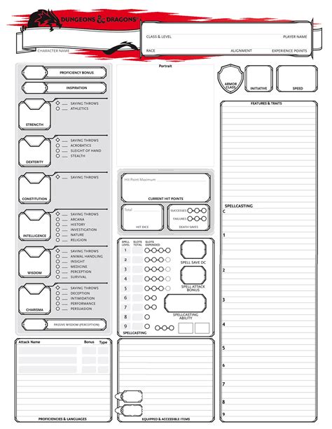 Top Dnd 5e Printable Character Sheet Harper Blog