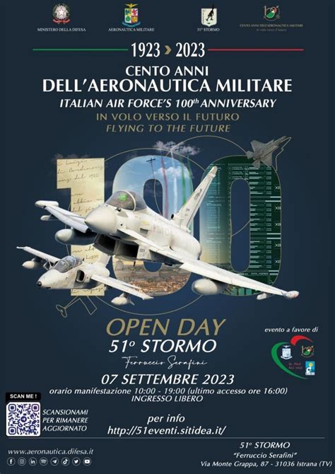 Centenario DellAeronautica Militare Open Day Al 51 Stormo Caccia Istrana