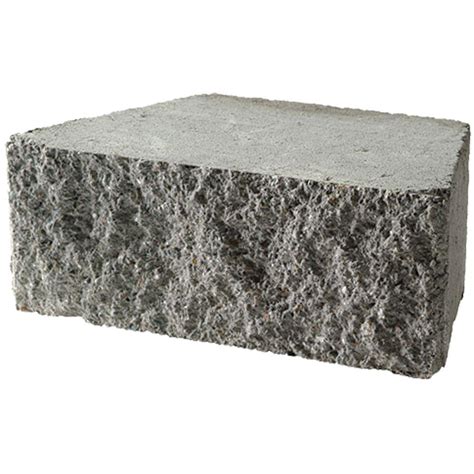 6 In X 16 In Flat Face Gray Concrete Garden Wall Block M0616maff001