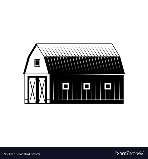 Barn Silhouette Vector At Collection Of Barn