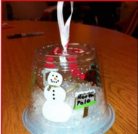 Plastic Cup Snow Globe Christmas Crafts For Kids Xmas Crafts Crafts