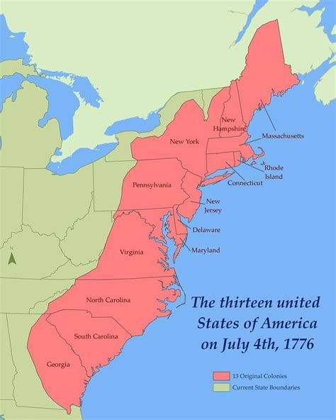 Happy Independence Day America Map Of The United States On July 4th