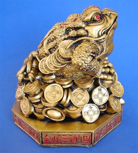 The money frog, also called three legged toad, is the most prominent icons of prosperity and monetary gain in feng shui, and can often be spotted fortune coin matte golden three legged money toad/frog/chan chu feng shui chinese charm of prosperity decor gift idea for office desk. Money Toads w/ Coin in Mouth | Toad, Frog statues, Chinese crafts