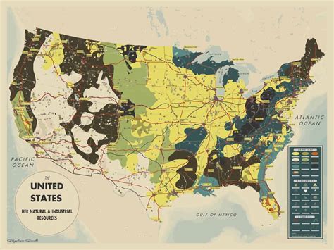 Mapsmiththe United States Her Natural And Industrial Resources Mapsmith