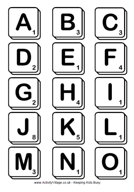 Scramble Alphabet Alphabet Printables Scrabble Letters Alphabet