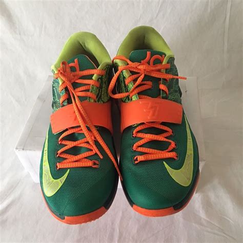 Brooklyn nets | forward shoe size: Nike Kevin Durant KD 7 VII Weatherman Emerald Green Orange ...