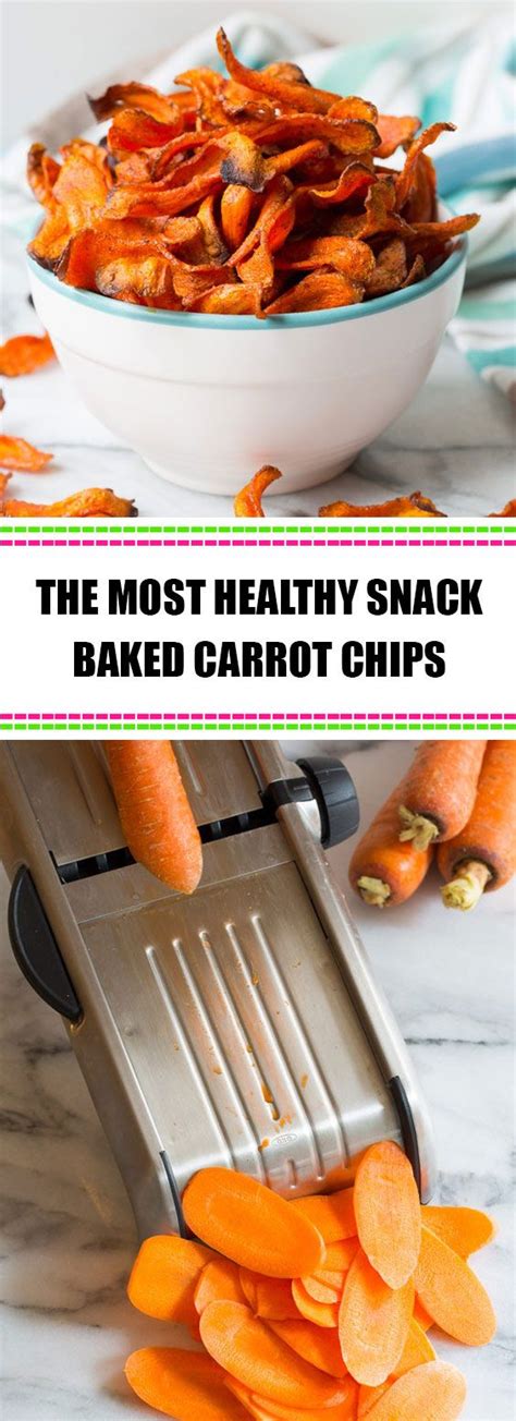 These healthy brownies have the same texture as ones made with copious amounts of fat and sugar! The Most Healthy Snack Baked Carrot Chips | Carrot chips ...