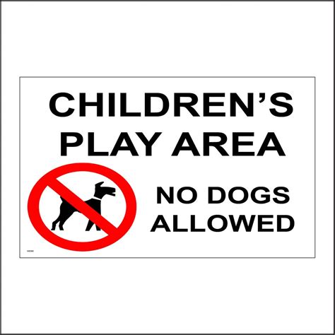 Ge260 Bl Childrens Play Area No Dogs Allowed Sign Park Etsy Uk