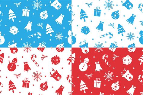 Merry Christmas Vector Free Seamless Pattern