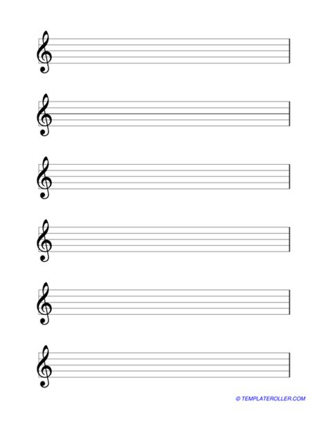 Music Score Sheet Template Blank Download Printable Pdf Templateroller