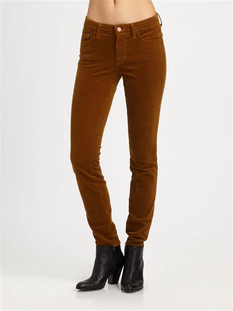 J Brand Corduroy Skinny Jeans In Brown Lyst