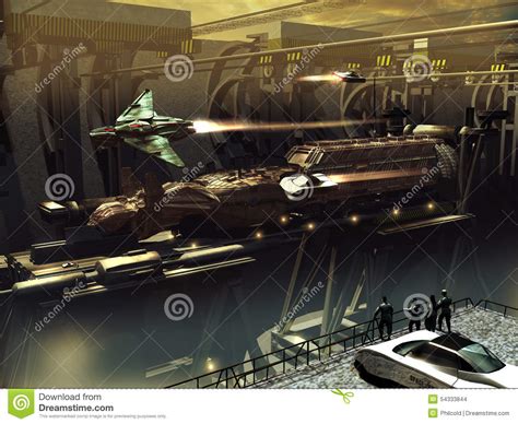 Spaceship Construction Stock Illustration Illustration Of Crew 54333844