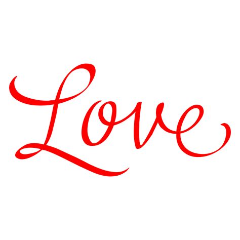Love Lettering Calligraphy On Transparent Background 18722956 Png