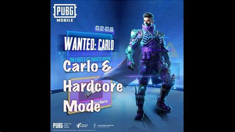 Pubg Mobile New Character Carlo And Hardcore Mode Gameplay Youtube