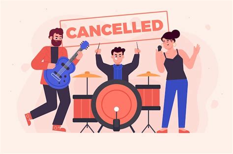 Cancelled Musical Events Free Vector
