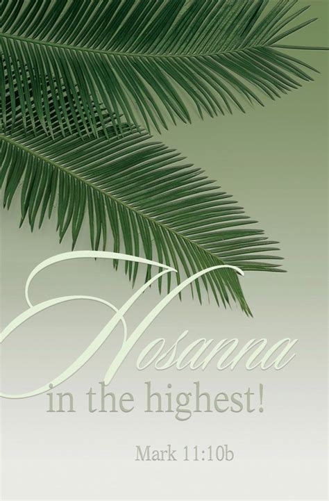 Church Bulletin 11 Palm Sunday Hosanna In The Highest Pack Of 50