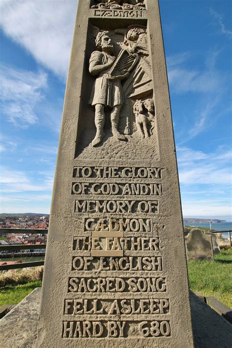 Monument To Cædmon In Whitby Uk He Is The Earliest English Poet