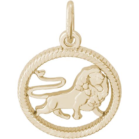 1 inch total carat weight: 14k Gold Leo Charm | Diamond Durrell's