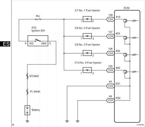 All circuits usually are the same : Wiring diagram of the ignition system - Toyota Camry Repair