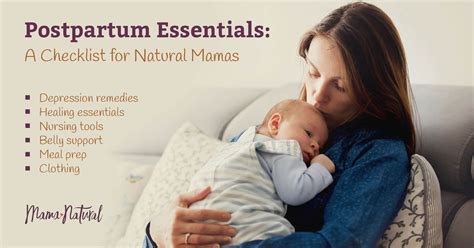 Postpartum Recovery Essentials A Checklist For Natural Mamas