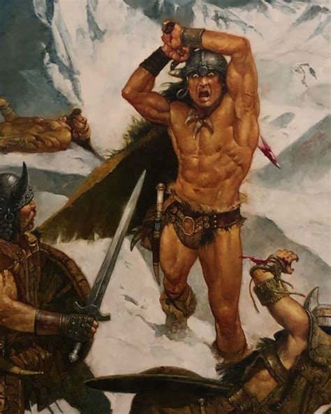 Conan And Ice Artist Manuel Perez Sanjulián Sword And Sorcery Conan The Barbarian Barbarian