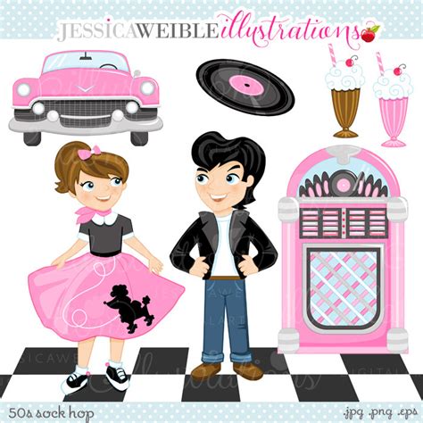 Step Back In Time With 50s Clipart
